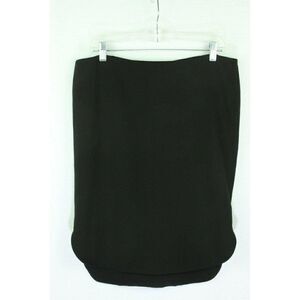 Dylan Gray Pencil Skirt HI-Lo Black Knit 12